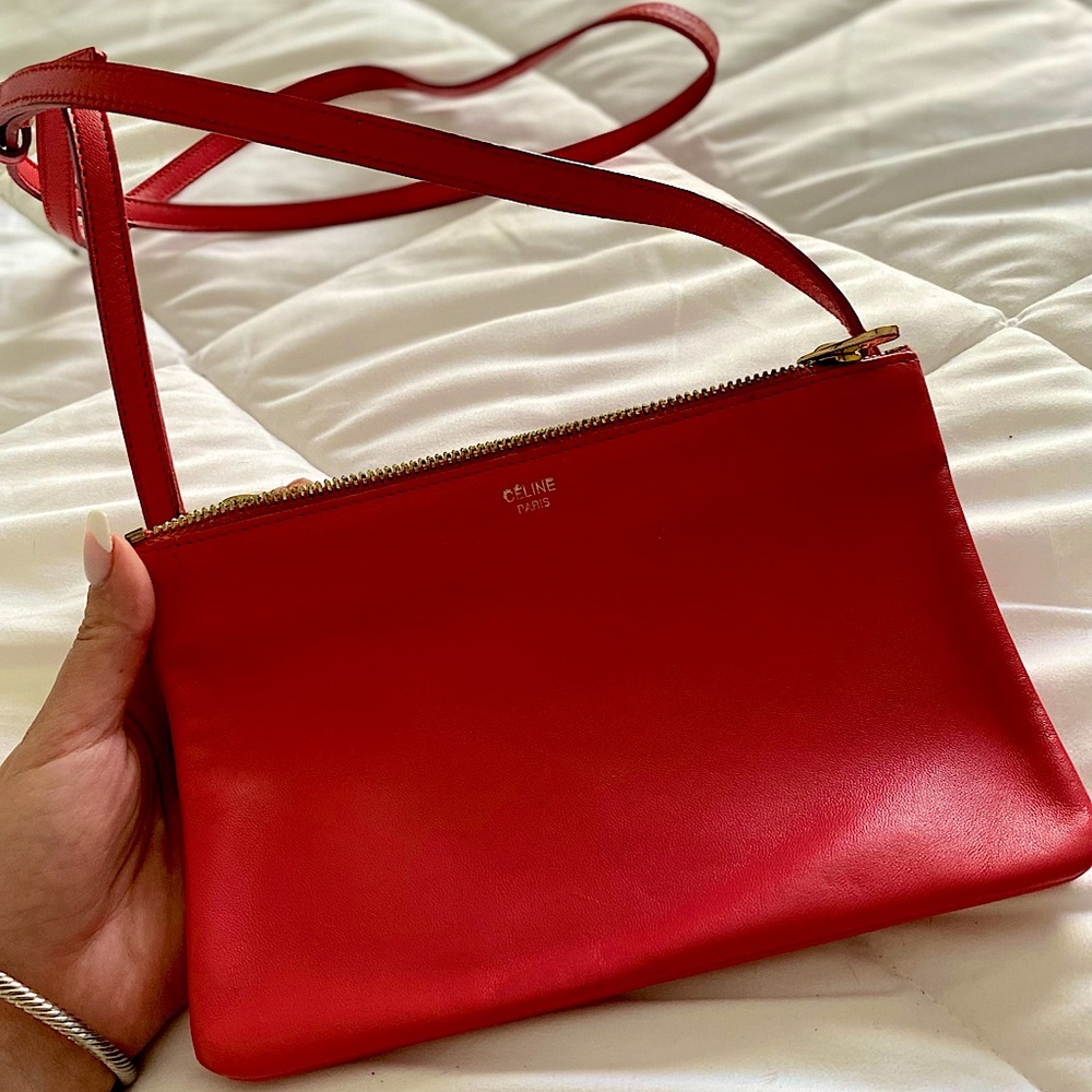 Celine Hot Pink medium trio crossbody - Picture 1 of 11